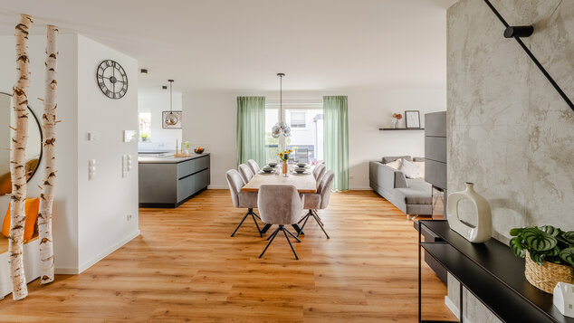 Innenansicht von Haus Montero: Essbereich