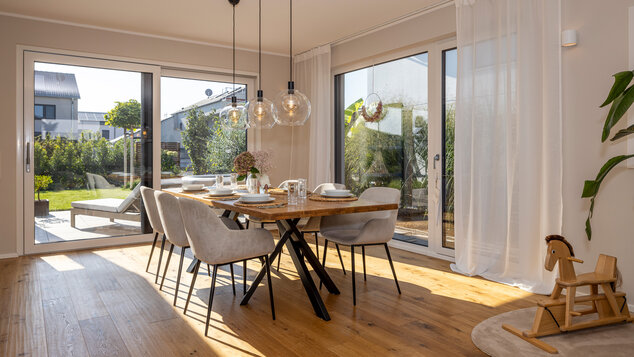 Innenansicht von Haus Kersten: Essbereich